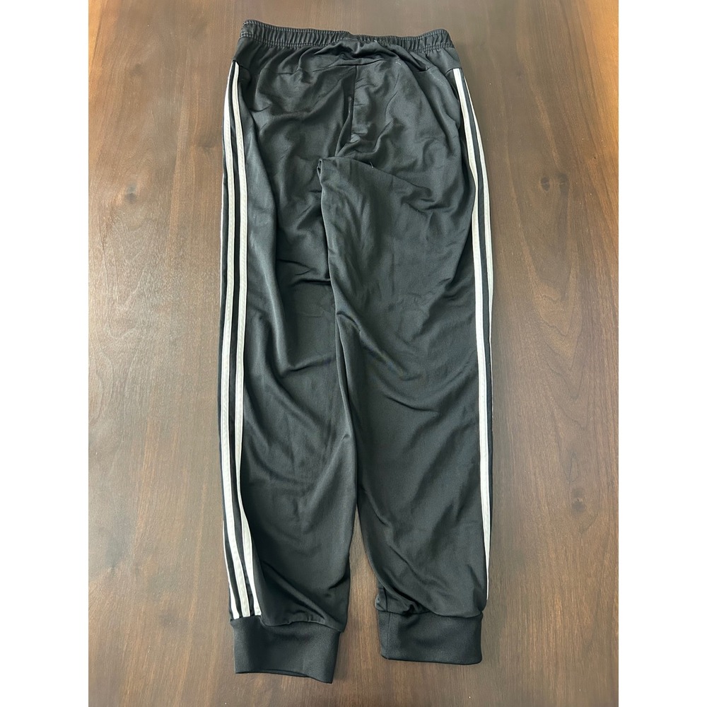Adidas Mens Essentials 3-Stripe Tapered Track Pants Black White Size Medium - Picture 5 of 5